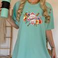 Baseball Mom With Garden Flowers Women's Comfort Colors T-Shirt Violet Baseball Mom With Garden Flowers Women's Comfort Colors T-Shirt Violet