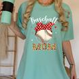 Baseball Mom Headband Leopard Baseball Ball Mother's Day Women's Comfort Colors T-Shirt Violet