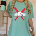 Baseball Mom Red Women's Comfort Colors T-Shirt Violet