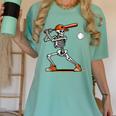 Baseball Skeleton Spooky Boys Halloween Baseball Player Women's Comfort Colors T-Shirt Violet Baseball Skeleton Spooky Boys Halloween Baseball Player Women's Comfort Colors T-Shirt Violet