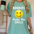 Boobies Make Me Smile Mardi Gras Raglan Baseball Tee Women's Comfort Colors T-Shirt Violet