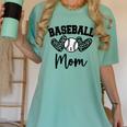 Custom Baseball Mom Number 2 Heart For Mom Women's Comfort Colors T-Shirt Violet