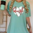 Cute Baseball Mom Heart Mother's Day Sport Mama Mom Life Women's Comfort Colors T-Shirt Violet Cute Baseball Mom Heart Mother's Day Sport Mama Mom Life Women's Comfort Colors T-Shirt Violet