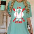 Cute Baseball Mom Out Of Your League Mommy Sports Players Women's Comfort Colors T-Shirt Violet