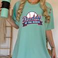 Dad Daddy Of The Rookie Baseball Women's Comfort Colors T-Shirt Violet Dad Daddy Of The Rookie Baseball Women's Comfort Colors T-Shirt Violet