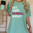 Eat Sleep Baseball Repeat Baseball Player Women's Comfort Colors T-Shirt Violet