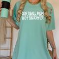 FUNNY Softball Mom Like A Baseball Mom But Smarter Women's Comfort Colors T-Shirt Violet