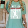 I Hit 100 Days Of School Baseball 100 Day Of School Women's Comfort Colors T-Shirt Violet I Hit 100 Days Of School Baseball 100 Day Of School Women's Comfort Colors T-Shirt Violet
