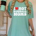 I Love Hot Baseball Moms Sport Men Women I Heart Hot Moms Women's Comfort Colors T-Shirt Violet