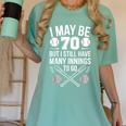 I May Be 70 Baseball Player 70th Birthday Party Women's Comfort Colors T-Shirt Violet