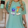 Six Seven Ice Cream Drip Cool Meme 67 Number Baseball Women's Comfort Colors T-Shirt Violet Six Seven Ice Cream Drip Cool Meme 67 Number Baseball Women's Comfort Colors T-Shirt Violet