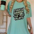 I Snack Harder Than Your Team Plays Baseball Mom Women's Comfort Colors T-Shirt Violet