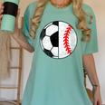 Soccer Baseball Player Soccer Baseball Mom Women's Comfort Colors T-Shirt Violet