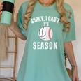 Sorry I Can't It's Volleyball Baseball Season Mom Of Both Women's Comfort Colors T-Shirt Violet Sorry I Can't It's Volleyball Baseball Season Mom Of Both Women's Comfort Colors T-Shirt Violet