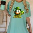 St Patrick’s Day Baseball Shamrock Player Women's Comfort Colors T-Shirt Violet