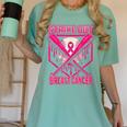 Strike Out Breast Cancer Baseball Ice Cream Drip Women's Comfort Colors T-Shirt Violet Strike Out Breast Cancer Baseball Ice Cream Drip Women's Comfort Colors T-Shirt Violet