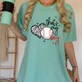 That's My Boy Leopard Heart Baseball Mom Women's Comfort Colors T-Shirt Violet That's My Boy Leopard Heart Baseball Mom Women's Comfort Colors T-Shirt Violet