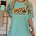 Wolves Baseball Team Baseball Mom Wolf Sports School Spirit Women's Comfort Colors T-Shirt Violet