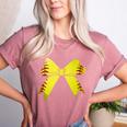 Baseball Bow Baseball Mom Women Baseball Mama Women's Heather T-Shirt Heather Mauve Baseball Bow Baseball Mom Women Baseball Mama Women's Heather T-Shirt Heather Mauve