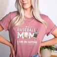 Baseball Mom Caffeine Fueled Game Day Essential Women's Heather T-Shirt Heather Mauve Baseball Mom Caffeine Fueled Game Day Essential Women's Heather T-Shirt Heather Mauve