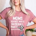Baseball Mom Game Day Moms Against Pants Women's Heather T-Shirt Heather Mauve Baseball Mom Game Day Moms Against Pants Women's Heather T-Shirt Heather Mauve