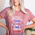 Baseball Mom Loud & Proud Since 1980 Raglan Baseball Tee Women's Heather T-Shirt Heather Mauve