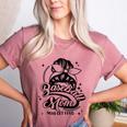Baseball Mom May Get Loud Messy Bun Mother's Day Women's Heather T-Shirt Heather Mauve