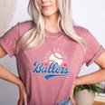 Busy Raising Ballers Baseball Mom Group Tee Women's Heather T-Shirt Heather Mauve Busy Raising Ballers Baseball Mom Group Tee Women's Heather T-Shirt Heather Mauve
