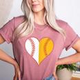 Cute Love Baseball Fast Pitch Softball Heart Baseball Mom Women's Heather T-Shirt Heather Mauve Cute Love Baseball Fast Pitch Softball Heart Baseball Mom Women's Heather T-Shirt Heather Mauve