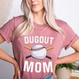 Dugout Mom Baseball Mommy Baseball Mother's Day Women's Heather T-Shirt Heather Mauve