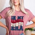 Groovy In My Baseball Mom Era Baseball Mama Mother's Day Women's Heather T-Shirt Heather Mauve Groovy In My Baseball Mom Era Baseball Mama Mother's Day Women's Heather T-Shirt Heather Mauve