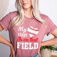 My Heart Is On That Field Baseball Player Baseball Mom Women's Heather T-Shirt Heather Mauve My Heart Is On That Field Baseball Player Baseball Mom Women's Heather T-Shirt Heather Mauve
