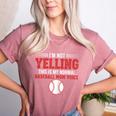I'm Not Yelling This Is My Normal Baseball Mom Voice Women's Heather T-Shirt Heather Mauve I'm Not Yelling This Is My Normal Baseball Mom Voice Women's Heather T-Shirt Heather Mauve