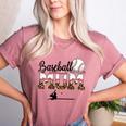 Leopard Baseball Mom Mama Mommy Sport Women's Heather T-Shirt Heather Mauve