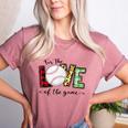 For The Love Of The Game Day Baseball Mom Cheering Lovers Women's Heather T-Shirt Heather Mauve For The Love Of The Game Day Baseball Mom Cheering Lovers Women's Heather T-Shirt Heather Mauve