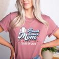 Proud Senior Mom Class Of 2024 Baseball Mom Graduate School Women's Heather T-Shirt Heather Mauve