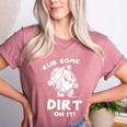 Rub Some Dirt On It Cute Girls Retro Baseball Mom Softball Women's Heather T-Shirt Heather Mauve Rub Some Dirt On It Cute Girls Retro Baseball Mom Softball Women's Heather T-Shirt Heather Mauve