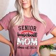 Senior Baseball Mom Class Of 2024 High School College Sports Raglan Baseball Tee Women's Heather T-Shirt Heather Mauve