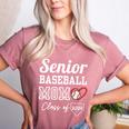 Senior Baseball Mom Class Of 2024 Baseball Player Son 2024 Women's Heather T-Shirt Heather Mauve
