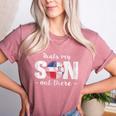 Thats My Son Out There For a Dominican Baseball Mom Women's Heather T-Shirt Heather Mauve
