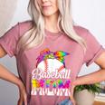 Tie Dye Baseball Mom Baseball Mama Sport Mother's Day Women's Heather T-Shirt Heather Mauve Tie Dye Baseball Mom Baseball Mama Sport Mother's Day Women's Heather T-Shirt Heather Mauve