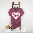 Mother's Day Distressed Heart Baseball Mom Mama Sport Fan Women's Heather T-Shirt Heather Maroon