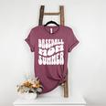 Retro Baseball Mom Summer Groovy Appreciation Women's Heather T-Shirt Heather Maroon Retro Baseball Mom Summer Groovy Appreciation Women's Heather T-Shirt Heather Maroon