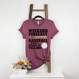 Weekend Forecast Baseball Baseball Mom Women's Heather T-Shirt Heather Maroon