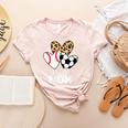 Ball Mom Soccer Baseball Mom Heart Women's Heather T-Shirt Heather Peach Ball Mom Soccer Baseball Mom Heart Women's Heather T-Shirt Heather Peach