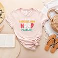 I Am A Baseball Mom With A Hood Playlist Women's Heather T-Shirt Heather Peach I Am A Baseball Mom With A Hood Playlist Women's Heather T-Shirt Heather Peach