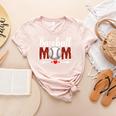 Baseball Mom Leopard Sports Players Mother's Day Women's Heather T-Shirt Heather Peach Baseball Mom Leopard Sports Players Mother's Day Women's Heather T-Shirt Heather Peach