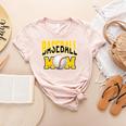 Baseball Mom Sports Mom Yellow Women's Heather T-Shirt Heather Peach Baseball Mom Sports Mom Yellow Women's Heather T-Shirt Heather Peach