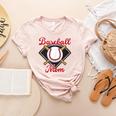 Baseball Mom T-Ball Mom Little League Mom Apparel Women's Heather T-Shirt Heather Peach