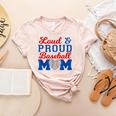 Baseball Mom Tee Loud & Proud Baseball Mom Women's Heather T-Shirt Heather Peach